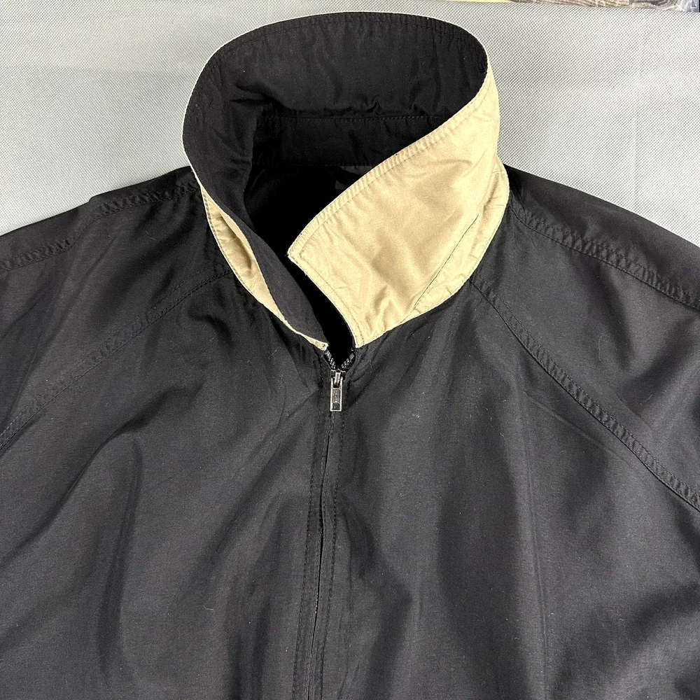 St. John's Bay Black‎ Zip Up Water Resistant Windbreaker Men's 2XLT